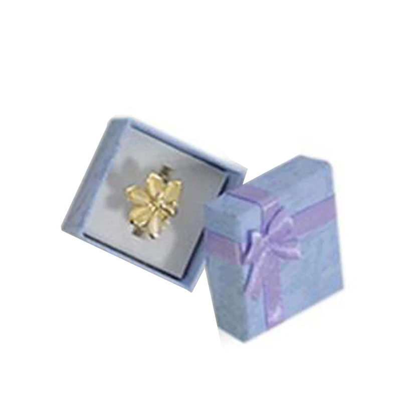 Мода 19 цветов бумажная лента ожерелье серьги кольцо посылка Коробка Цветочный 4*3 см 5*5 см 5*8 см органайзер для хранения ювелирных изделий Подарочная коробка - Цвет: Purple 4X4CM