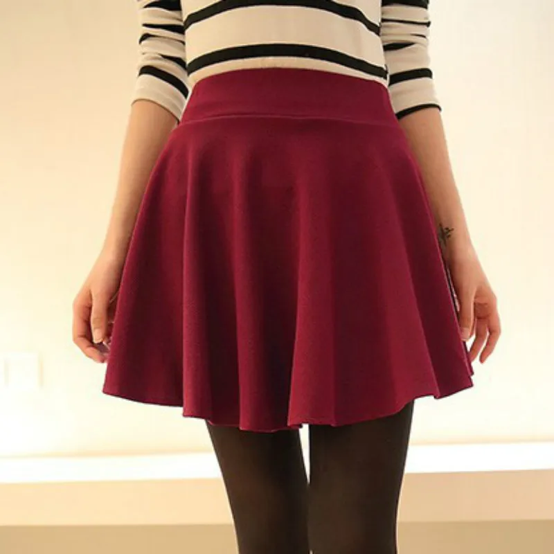 Летняя Корейская плиссированная юбка, сексуальная юбка для девушек, короткая женская мини-юбка, яркие цвета, плюс стили