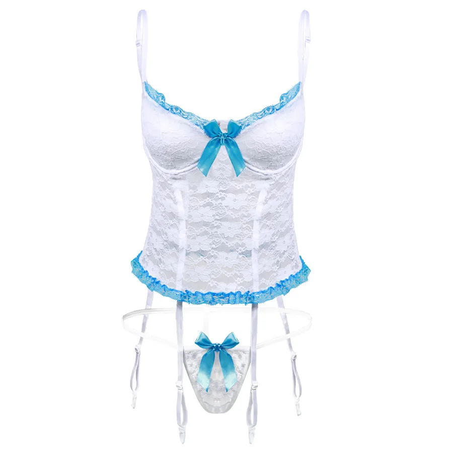 

Sexy S M L XL 2XL 3XL 4XL Plus Size Open Crotch Sexy Lingerie Women Including G String+Garter Erotic Dress Sexy Underwear Corset