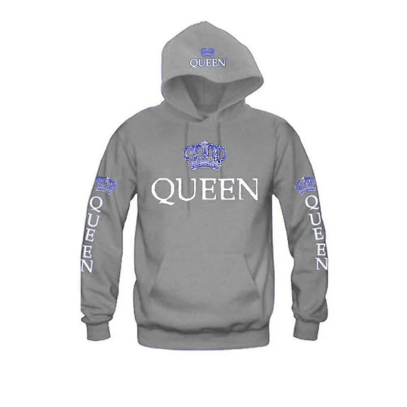 ZOGAA Women Hoodies Printed Queen Letter Casual Long-sleeved Sweatshirt Hooded Hoodie for Couple Brand Pullovers Hoodies Women ZOGAA Women Hoodies Printed Queen Letter Casual Long-sleeved Sweatshirt Hooded Hoodie for Couple Brand Pullovers Hoodies Women
