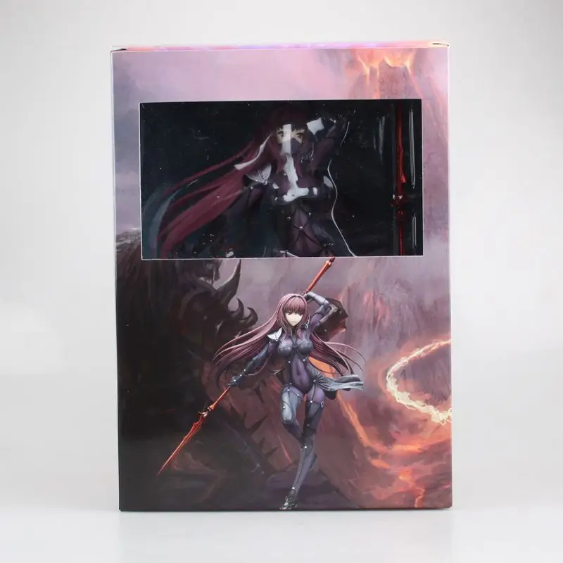 28 см аниме фигурка Fate/Grand Order слуга Scathach Lancer длинное копье Ver 1/7 Fate Stay Night Сексуальная Модель Коллекционная кукла - Цвет: with original box