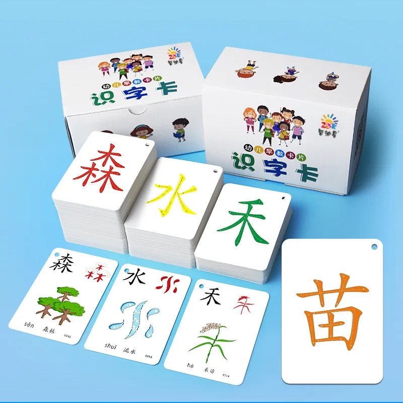 250 pièces/ensemble apprentissage des mots chinois langue Flash cartes enfants bébé apprentissage carte mémoire jeu éducatif jouet carte pour les enfants