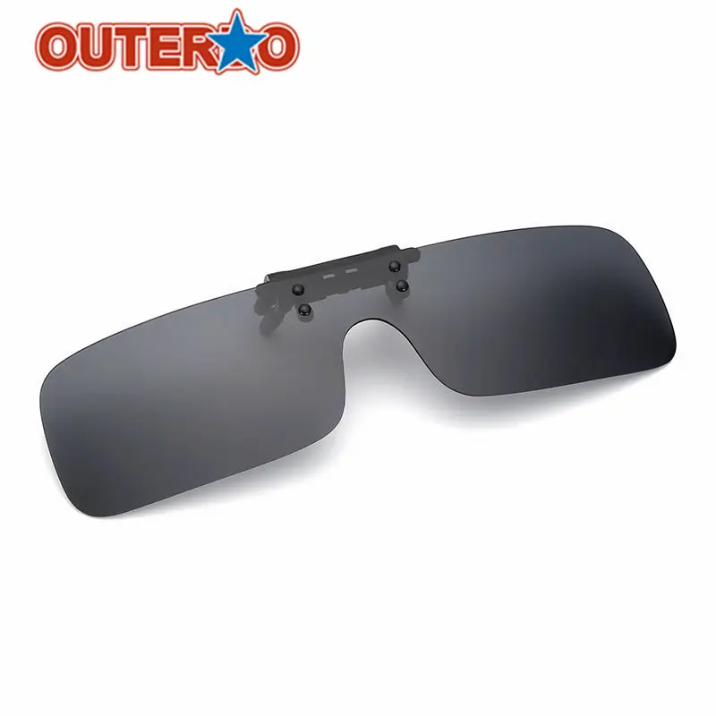 Outerdo UV400 поляризованный Cilp на солнцезащитные очки для езды на велосипеде для вождения и верховой езды линзы ночного видения для миопии очки