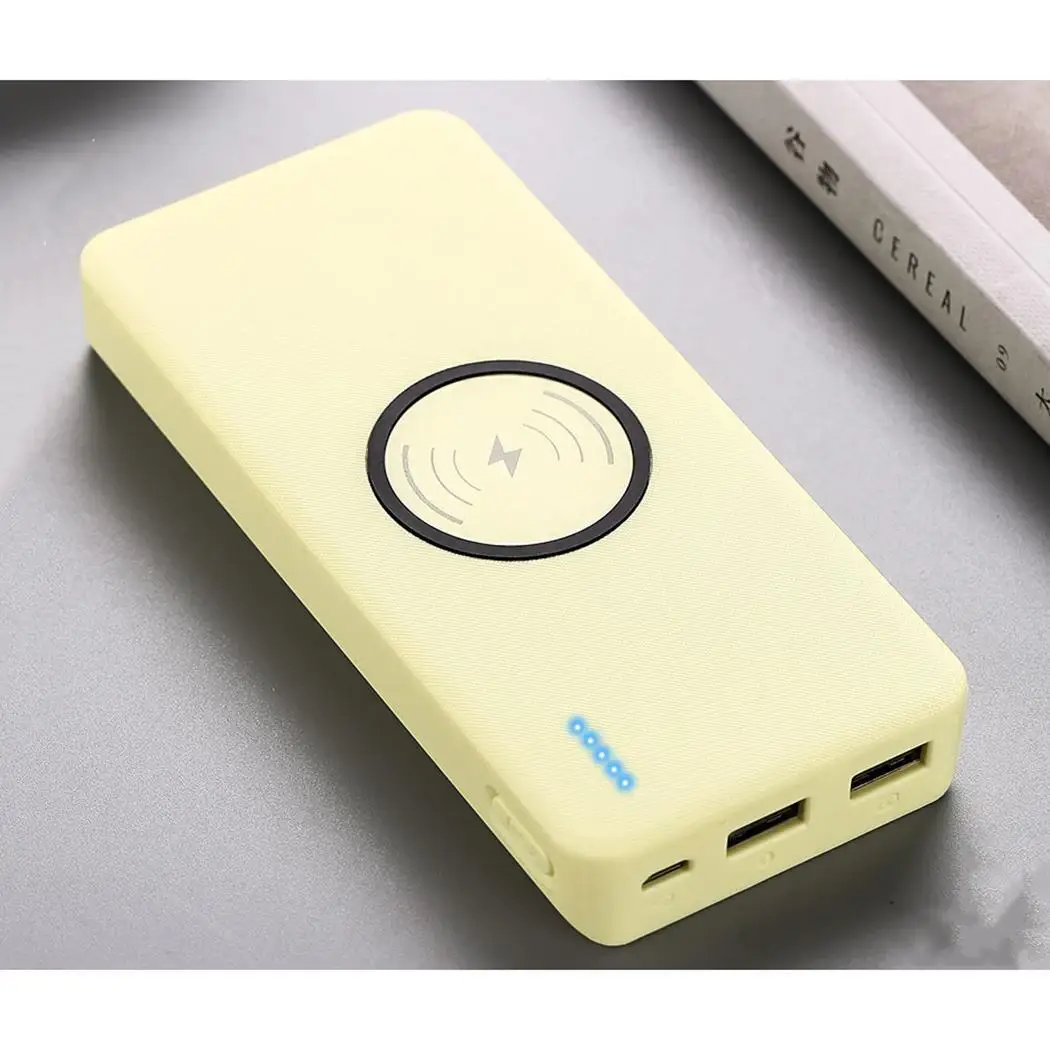 Модный портативный двойной USB выход беспроводной зарядки Быстрая Зарядка power Bank
