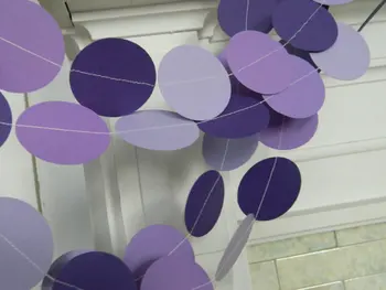 

Baby Shower Decorations - 10 foot paper garland -Purple Birthday Decor - Bridal Shower Decor- Your color choice