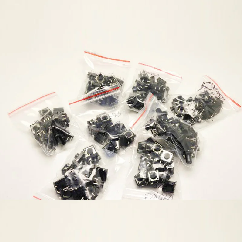 

Free Shipping 8valuesx20pcs=160cs Tact Switch Kit 12*12 Vertical Tactile Push Button Switches 12x12 mm