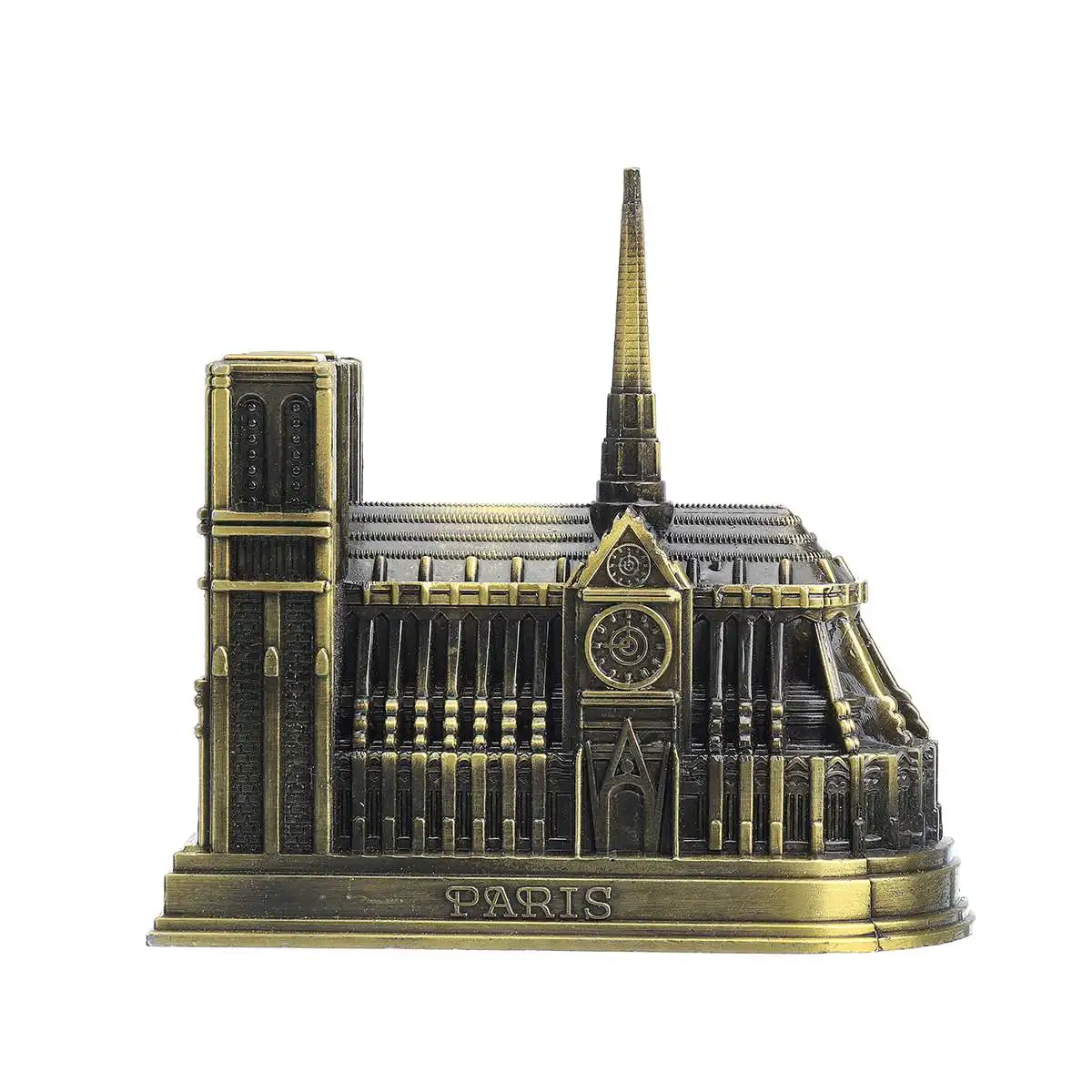 

Metal DecorThe Notre Dame De Paris Catholic Church Building Model home Ornaments Creative Birthday Gift Souvenirs