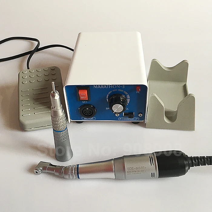 

Dental Lab Clinic Hobby Nail File Podology Manicure MARATHON Electric Micromotor 35K rpm Polishing M3 Straight Contra Handpiece
