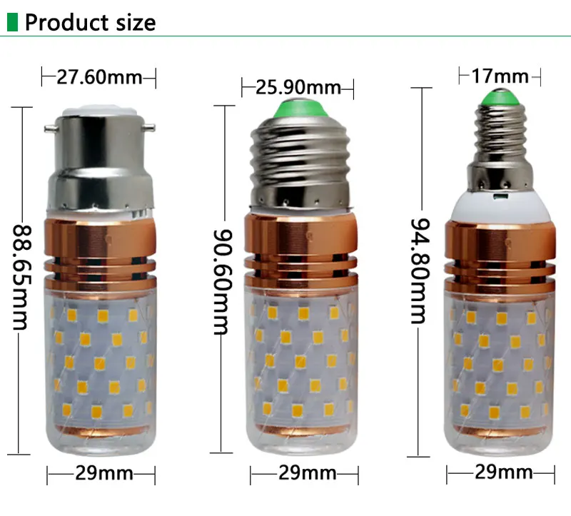12 В 24 в 36 в 48 в 60 в 110 В 220 В bombillas светодиодные лампы B22 E27 E14 супер 12 В красный зеленый синий Кукуруза свечи лампы энергосберегающие лампы
