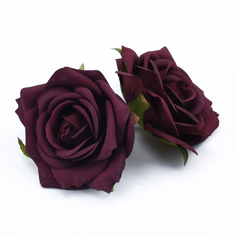 8 см искусственные растения Скрапбукинг головка розы свадебный цветок настенный декоративный венок вазы для дома декоративные искусственные цветы - Цвет: 9
