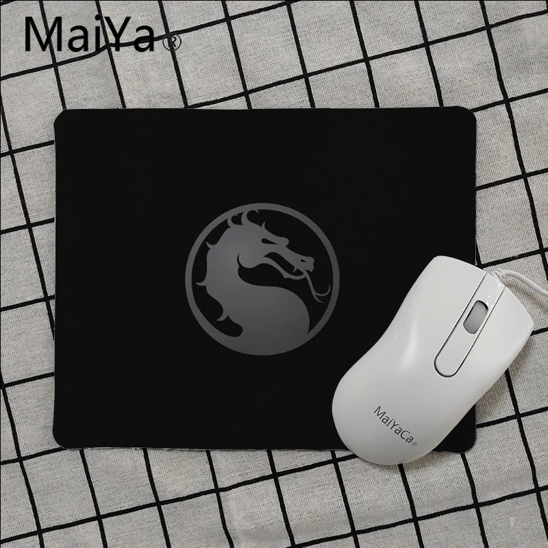 No Lock Edge25x29cm Maiya высокое качество Mortal Kombat логотип дракон коврик для мыши геймер игровые коврики Гладкий коврик для письма настольные компьютеры мат игровой коврик для мыши - Цвет: No Lock Edge25x29cm