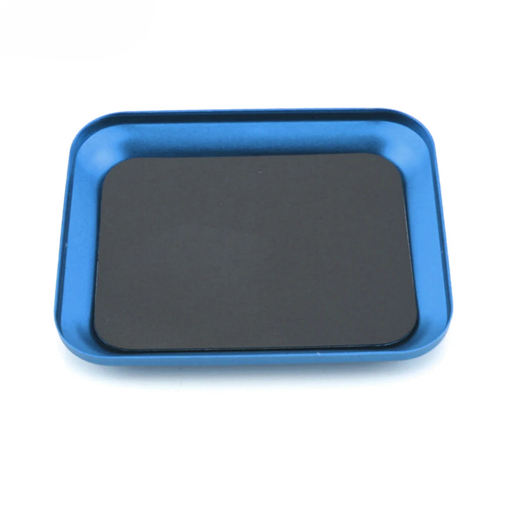 

Magnetic Aluminum Alloy Car Holder Accessories Plate Durable Convenient For Drone Model RC Toys Repair Tools Shelf Screw Tray