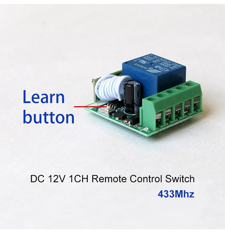 433 МГц Беспроводной RF пульт дистанционного управления DC 12 В 1CH релейный приемник DIY модуль для 433 МГц умный дом дистанционный передатчик переключатели