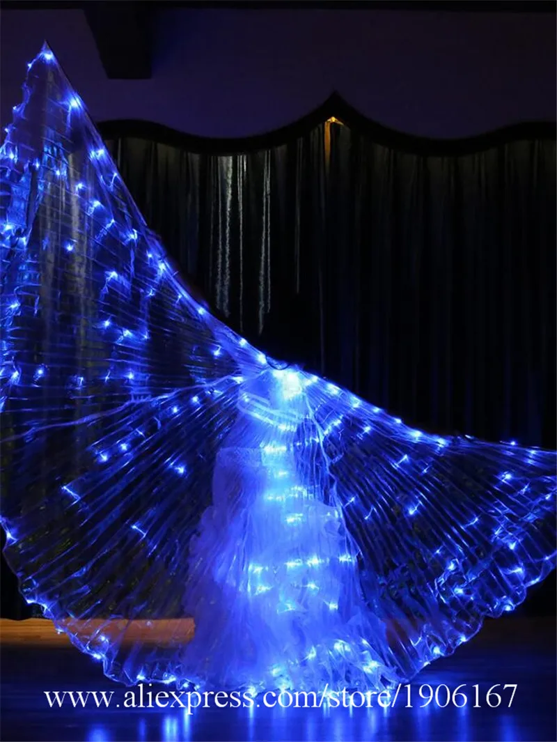 Bellydance colorful led light wings perform dress wings butterfly wears led costumes bar luminous cloak led6