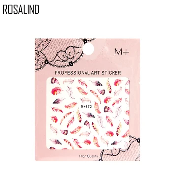 

1 pcs Colorful Feather Nail Art Decal Stickers Fashion Tips Decoration New Women Girl Watermark Nail Art DIY Nail Gel Tool