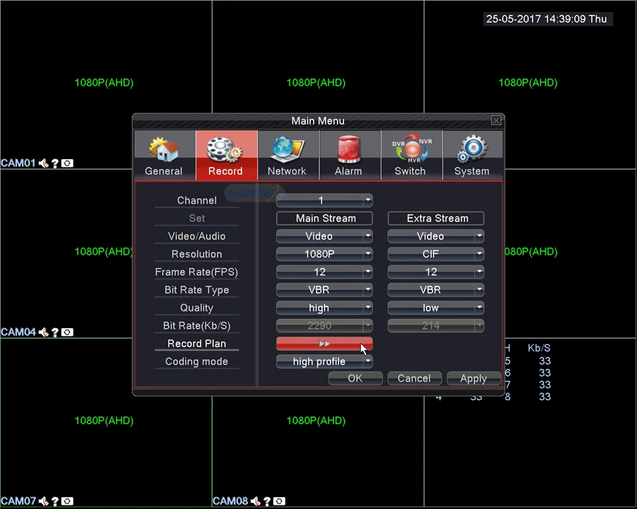 8ch HD 3MP комплект системы охранного видеонаблюдения DVR H.264 видеомагнитофон AHD Крытый Белый купол 1920 P безопасности Камера Системы Обнаружение