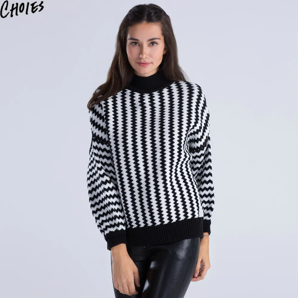 black and white chevron sweater