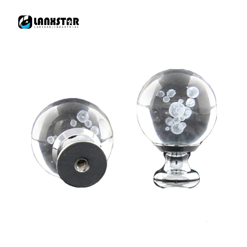 Crystal Bubble Ball 30mm Handle Knob Furniture Drawer Door