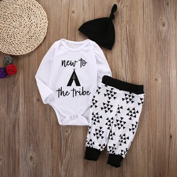 

Baby Clothing Newborn Baby Girl Floral Clothes Jumpsuit Romper +Black Rose Pants Headband Outfit