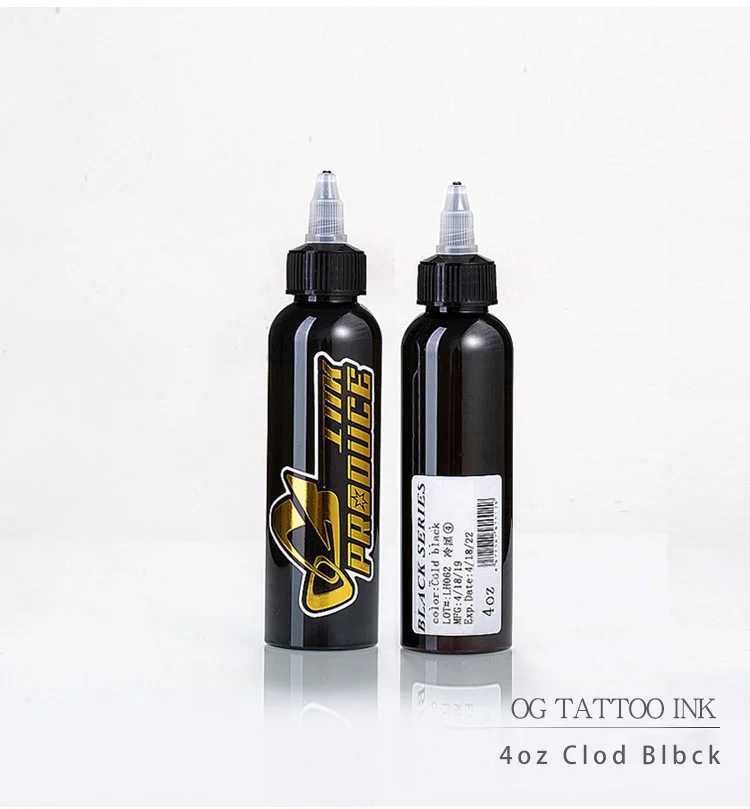 Og Tattoo Ink Set 4oz 120ml/bottle Black Tattoo Ink Dynamic Materials for Tattooing Permanent Makeup Pigment for Eyebrow Eyeline - Цвет: Clod Blbck 4oz