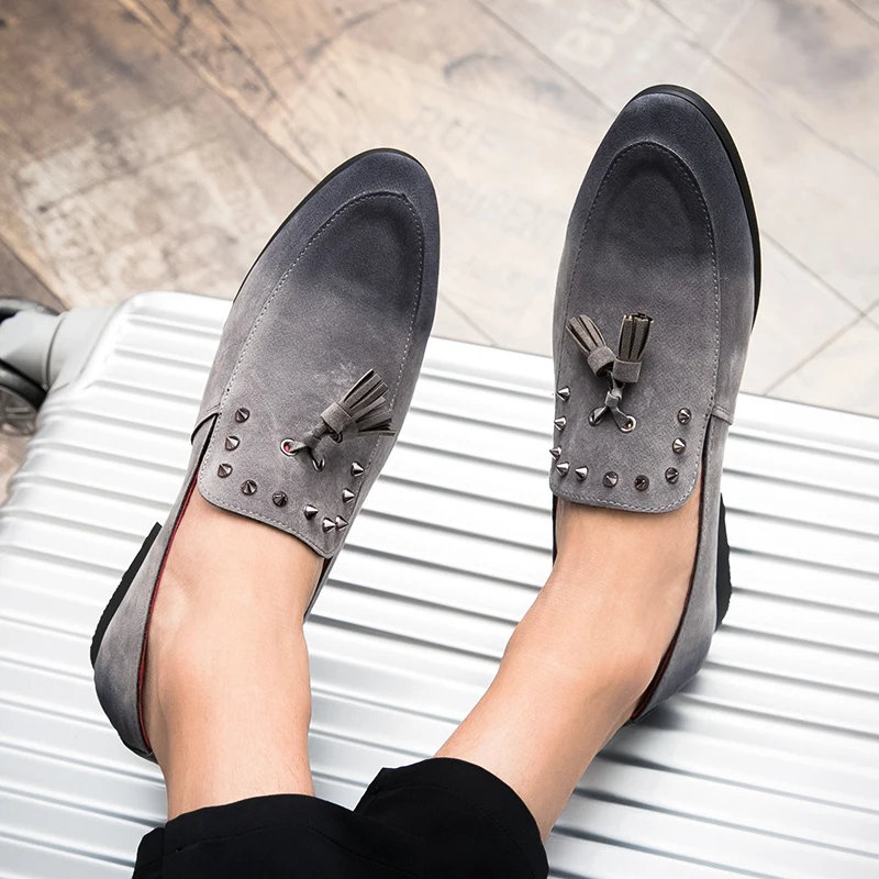 spiked tassel genuine leather men shoes luxury brand rivet designer 2018 male footwear formal dress studded oxford shoes for men (25)