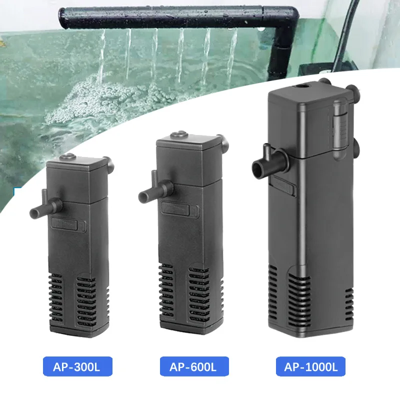 

Filter Pump 3W/4W/8W/22W 3 in 1 Spray Flow Biological Power Aquarium Filter Submersible Internal Filter For Fish Tank