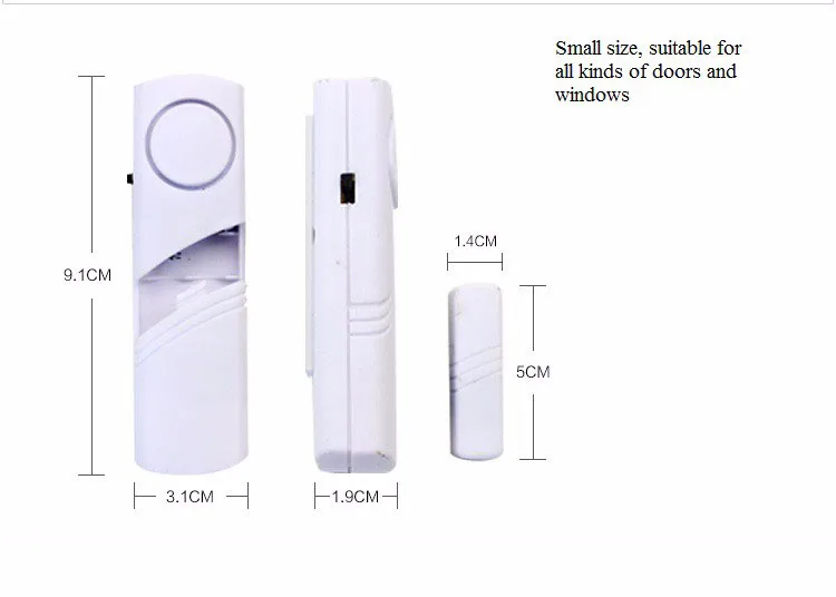 Горячая Распродажа Беспроводной магнитный датчик, для двери/окно ввода сигнала тревоги системы громкой звуковой сигнализацией домашнего охранной сигнализации против воров