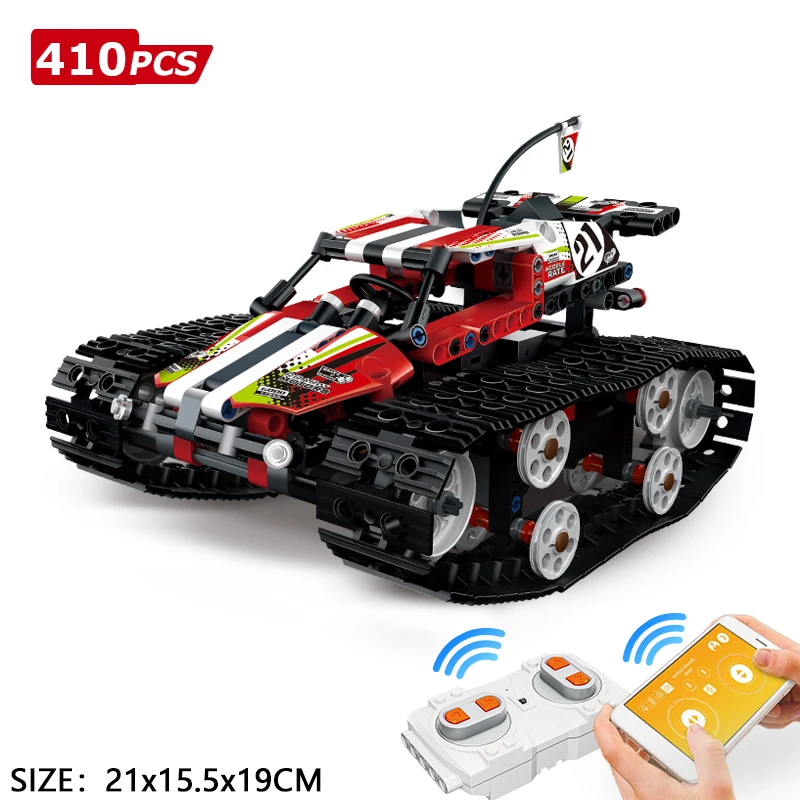 Tanie Elektryczny zestaw zdalnie sterowanym samochodowym klocki klocki RC interaktywny tor terenowy sport Technic zabawki dla dzieci prezent