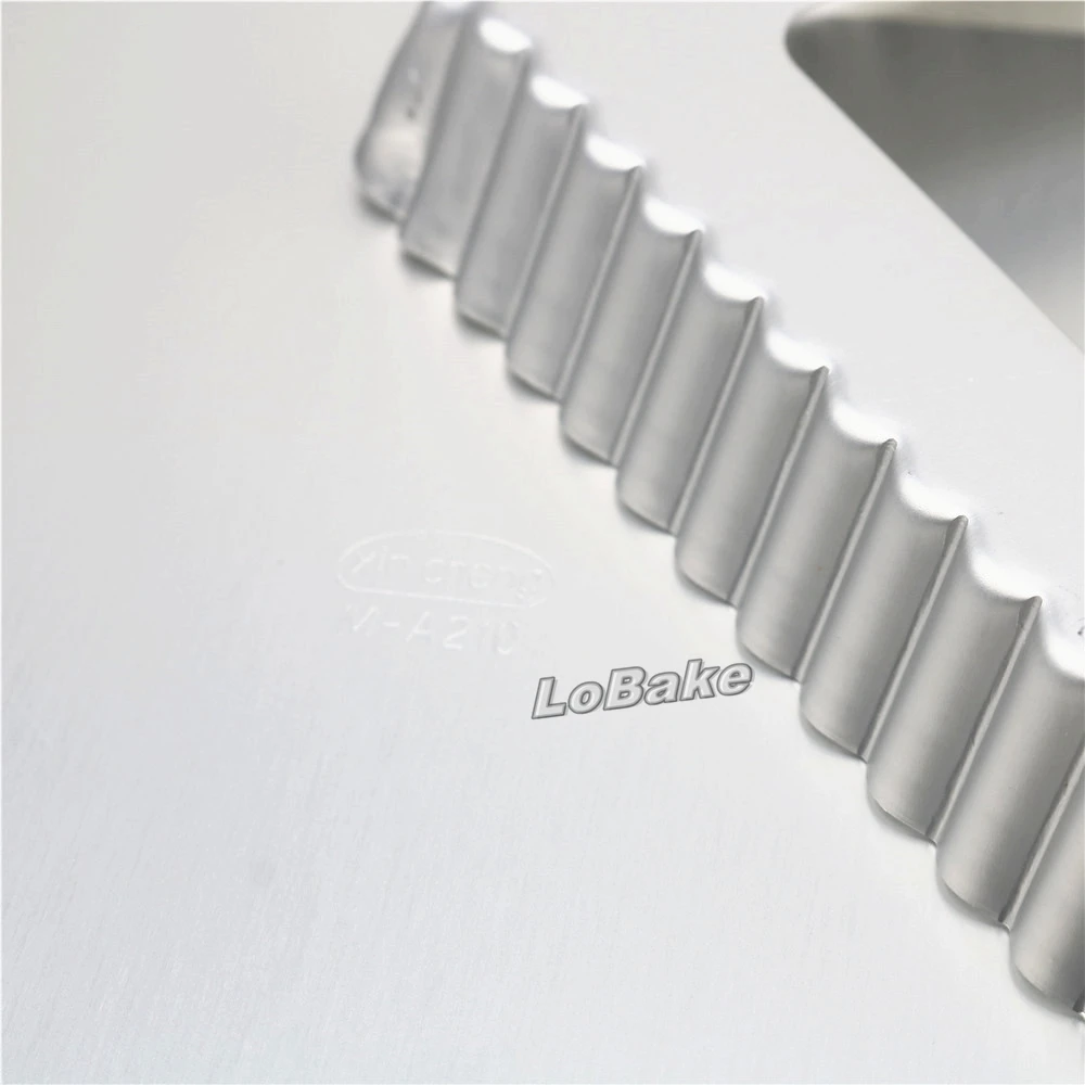 21*21*2.4cm removable bottom aluminium anodising square chrysanthemum pie pan pizza stone pancake cheese cake mold DIY bakeware