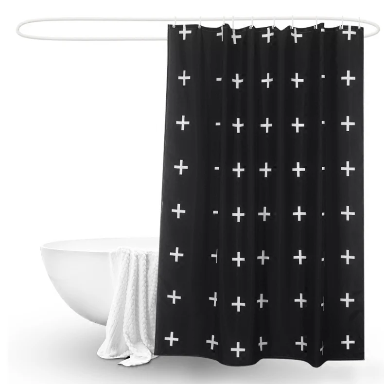 LIANGQI Белый 3D цифровой печати занавески для душа уровень 5 водонепроницаемый утолщение шторы перегородки инструменты аксессуары для ванной комнаты