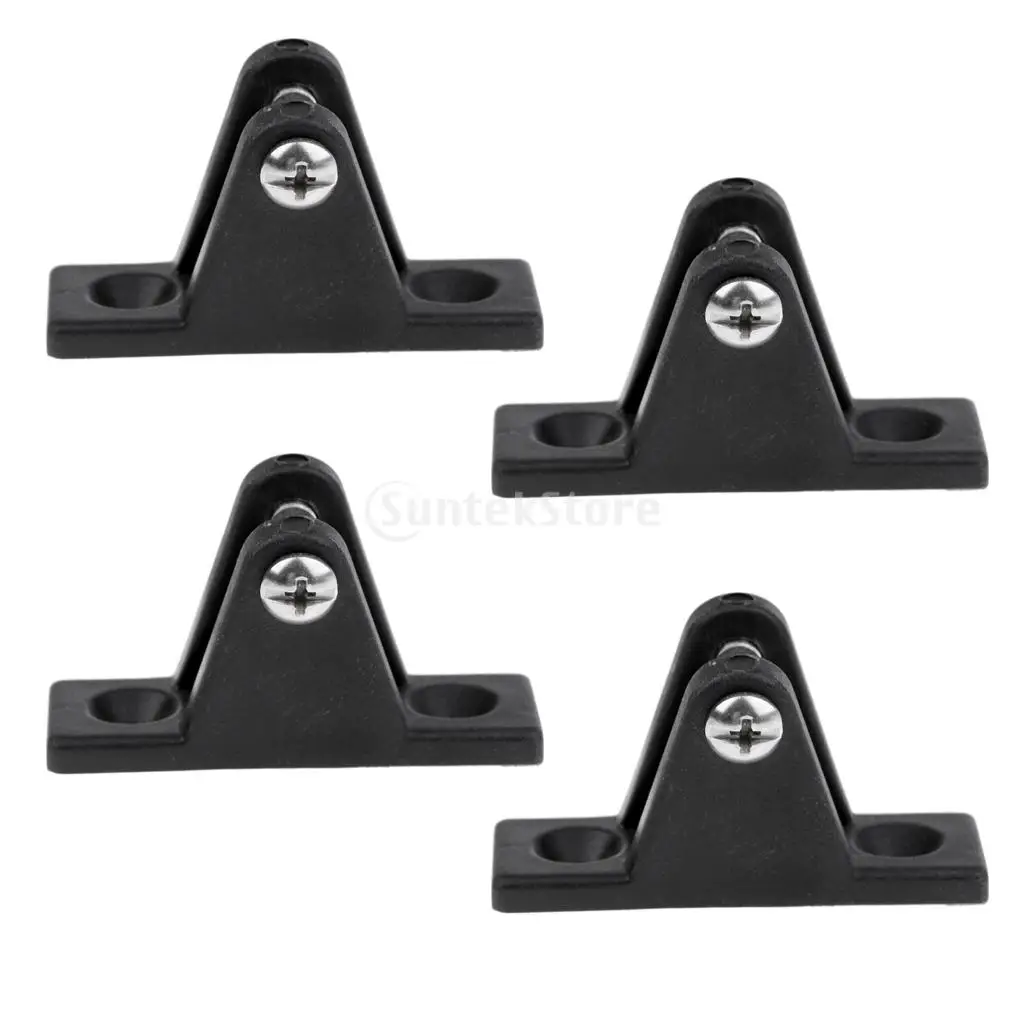 4 Pieces Boat Kayak Angled Deck Hinge Mount Nylon Fitting Hardware with