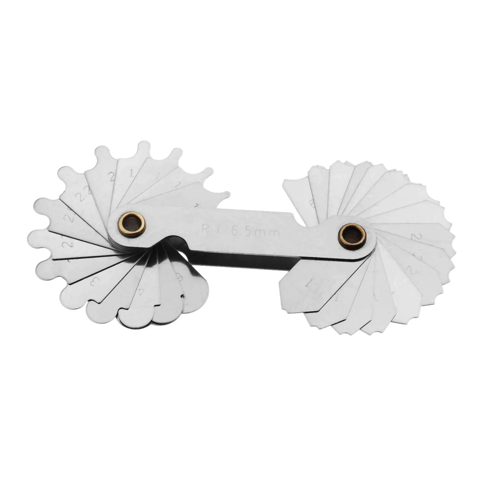  DRELD Stainless Steel R1-6.5mm Radius Fillet Gauge Gage Measuring Tool External Internal Concave Co
