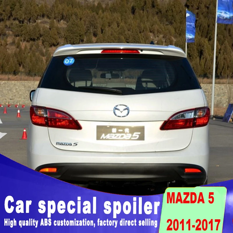 5 спойлер для 2011 до Высокое качество ABS Материал установка Mazda 5 Спойлеры грунтовкой или черно-белые спойлеры