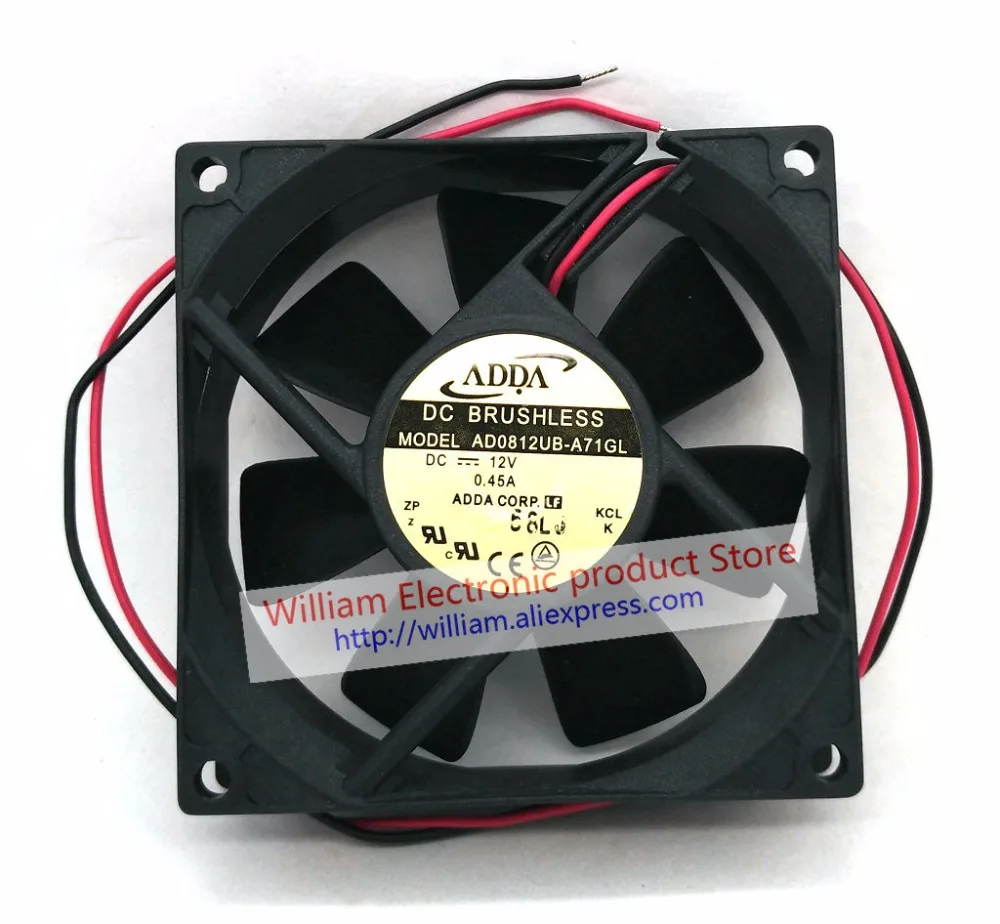 Новый Оригинальный ADDA 80*80*25 мм 12V 0.45A AD0812UB-A71GL охлаждающего вентилятора компьютера
