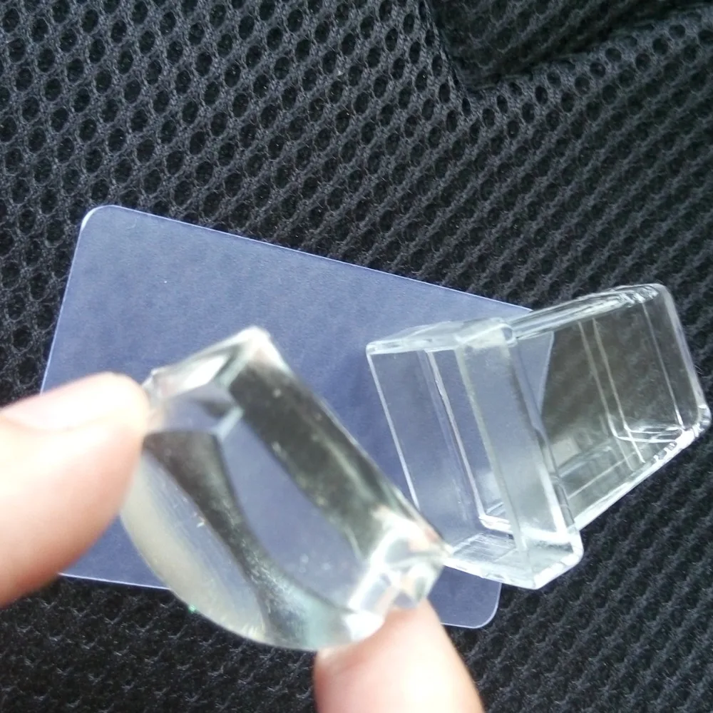 Pure Clear Nail Stamping Set Jelly Stamper Scraper Nail Art Polish