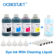 250 мл/бутылка универсальный краситель чернила с водой чистящая жидкость для Epson принтер набор заправки чернил, красителей для Epson принтера и СНПЧ
