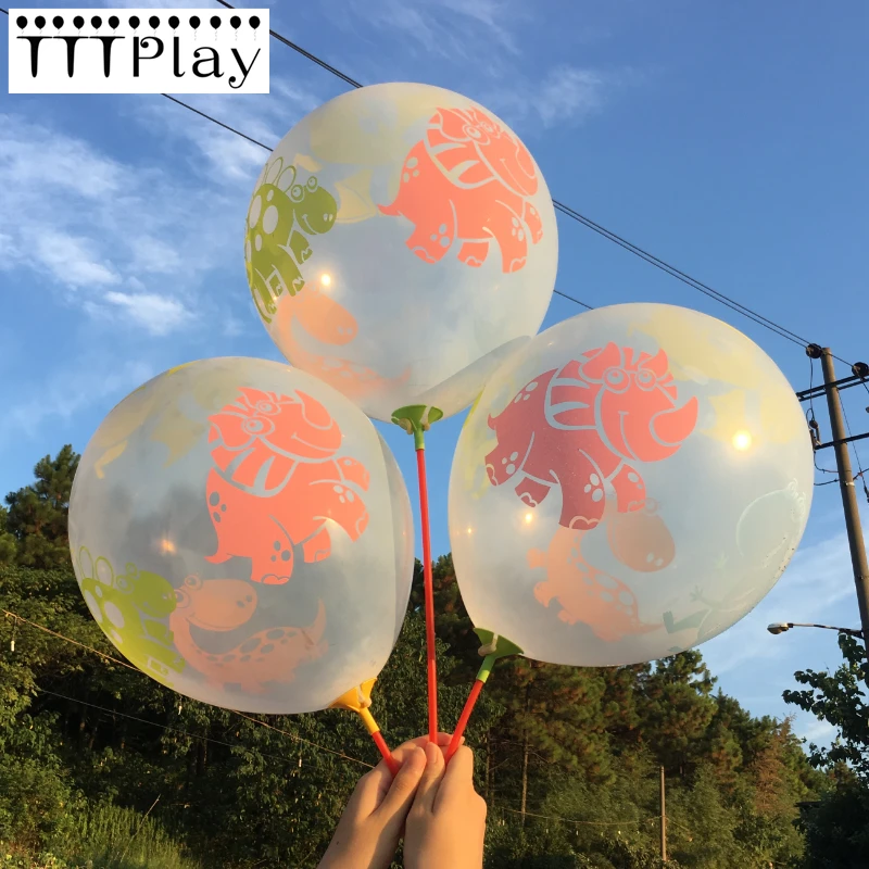 

100pcs/lot 12inch 2.8g Thicken Dinosaur Transparent Balloon Printed Dinosaur Latex Balloon Birthday Party Decoration Balloon Toy