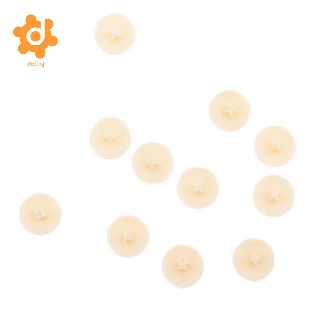 dolity Pack of 100 Cross Screw Cover Caps Washer Flip Tops self-tapping Beige 1