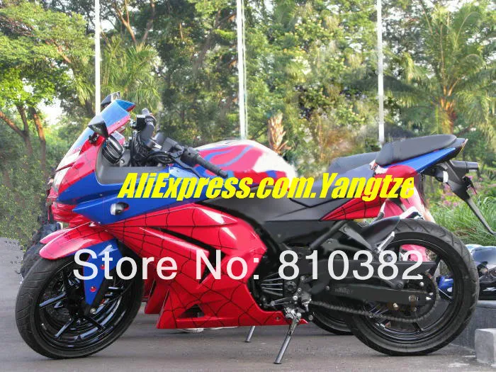 Мотоциклетный вставной обтекатель комплект для KAWASAKI Ninja ZX250R ZX-250R 2008 2012 ZX 250R EX250 08 09 10 11 12 ABS красный обтекатели