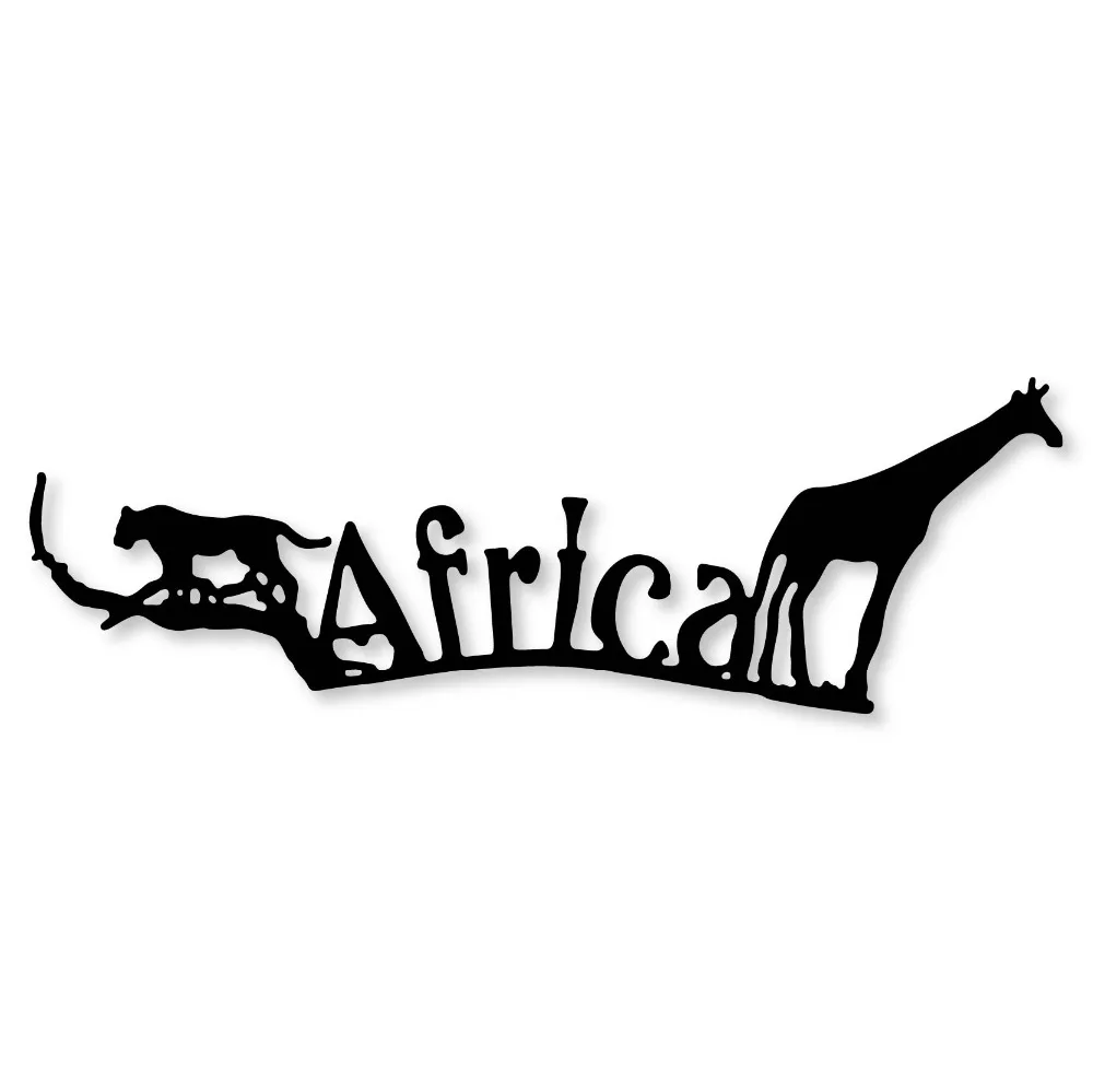 

Word Africa &Giraffe Cheetah Metal Cutting Dies Stencil 2019 New For DIY Scrapbooking Greeting Card Embossing Craft Die Template