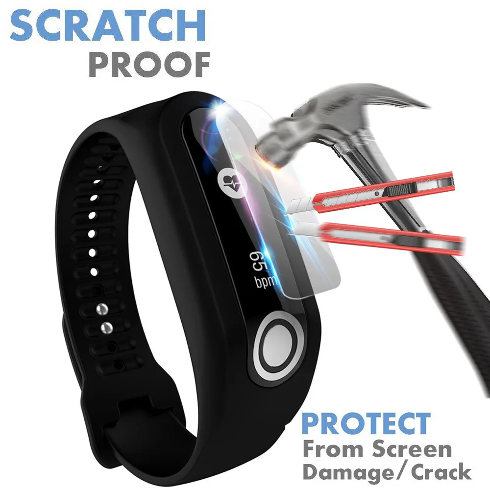 

SmartWatch Smart Watch Strap Smartband mi band 2Pack HD Nano Clear Explosion-proof TPU Screen Protector Film For TomtomTouch