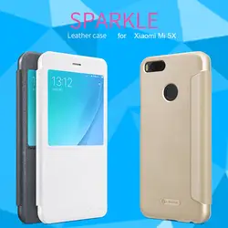 Nillkin Sparkle кожаный чехол для Xiaomi Mi 5x5.5 "откидная крышка Жесткий PC задняя крышка открытое окно для Xiaomi Mi 5x