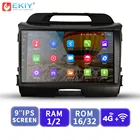 EKIY 9'' IPS Android Car Multimedia Player Not 2 Din Auto Radio Stereo For Kia Sportage 2010-2015 GPS Navigation With 4G Modem