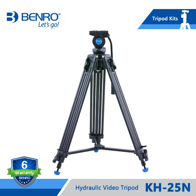 Профессиональный Штатив BENRO KH-25N KH25N из магниевого сплава для видео камеры, гидравлическая головка, сумка для видео штатива, максимальная загрузка 5 кг