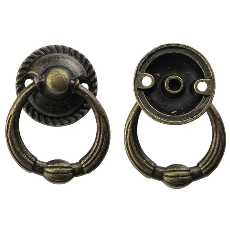 MEGAIRON Vintage Jewelry Box Handles Brass Bronze Knobs Dresser