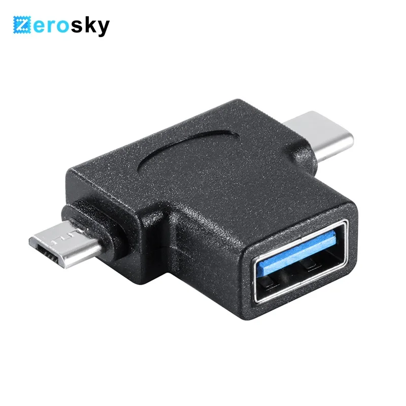 3 в 1 USB 0 Micro Type C OTG адаптер конвертер для Xiaomi Samsung телефонов Android|Переходники и