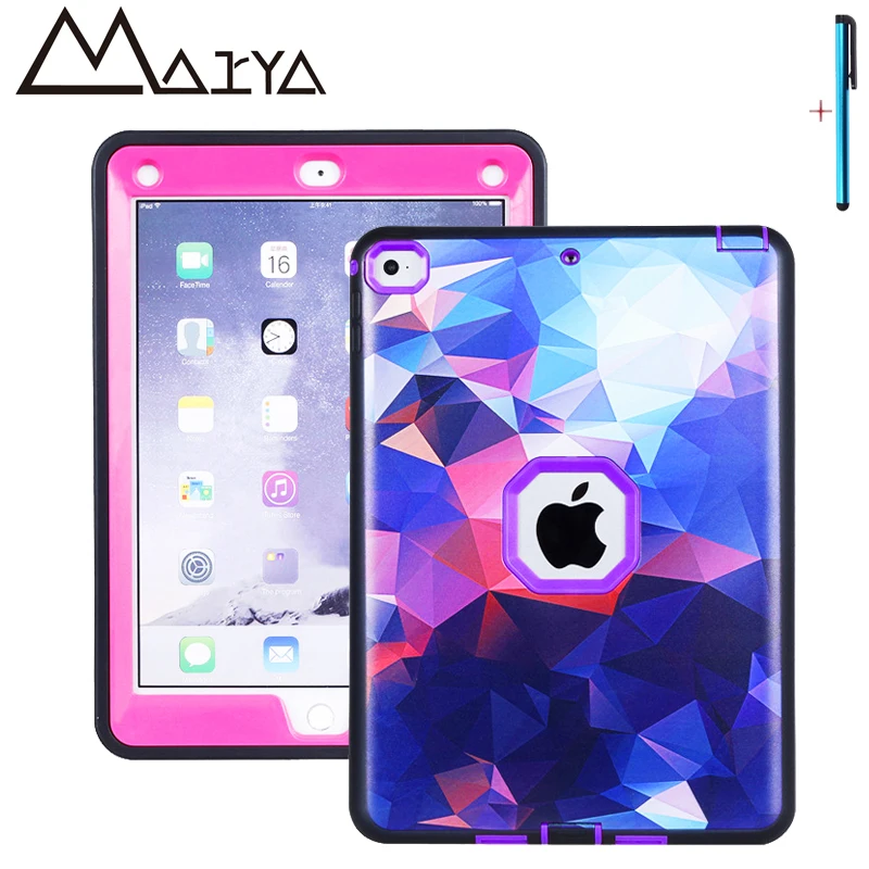 

Case For iPad Air 1 Case Tablet Dream Sky Three Layer Heavy Duty Armor Shockproof Silicon Hard Protective Shell For iPad5 Fundas
