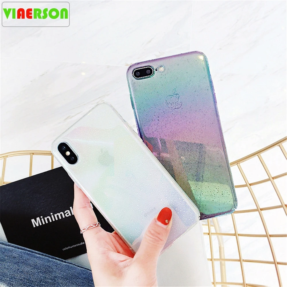 Роскошный чехол для телефона iPhone X XR XS Max 8 7 6 6s Plus забавный с каплями воды цветные