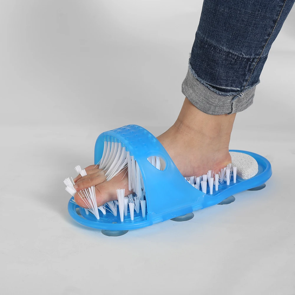 1PC Useful High Quality Pumice Stone Foot Bath Plastic Foot Scrubber Brush Massager Shower Clean Blue Slippers Feet Massager 1PC Useful High Quality Pumice Stone Foot Bath Plastic Foot Scrubber Brush Massager Shower Clean Blue Slippers Feet Massager