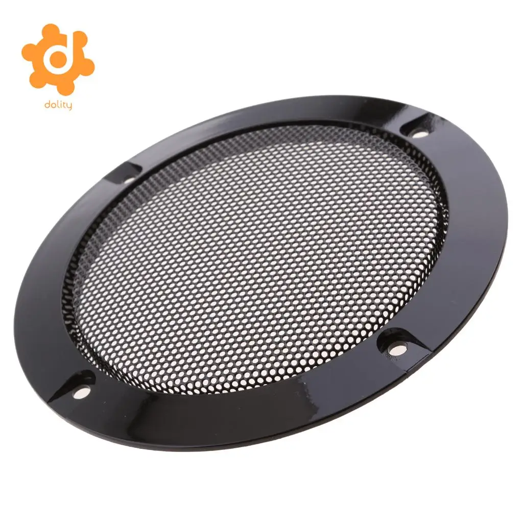 4 Inches Speaker Grills Cover Case with 4 pcs Screws for Speaker Mounting Home Audio DIY - 124mm Outer Diameter Black